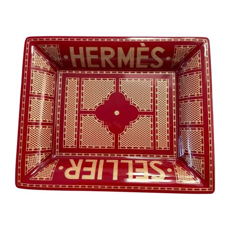 hermes red tray|vintage Hermes trays for sale.